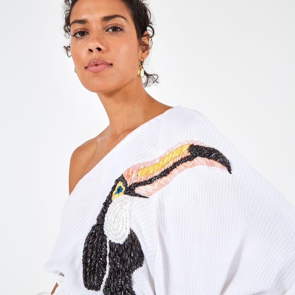 FARM RIO ONE SHOULDER TUCANO TOP NWT
